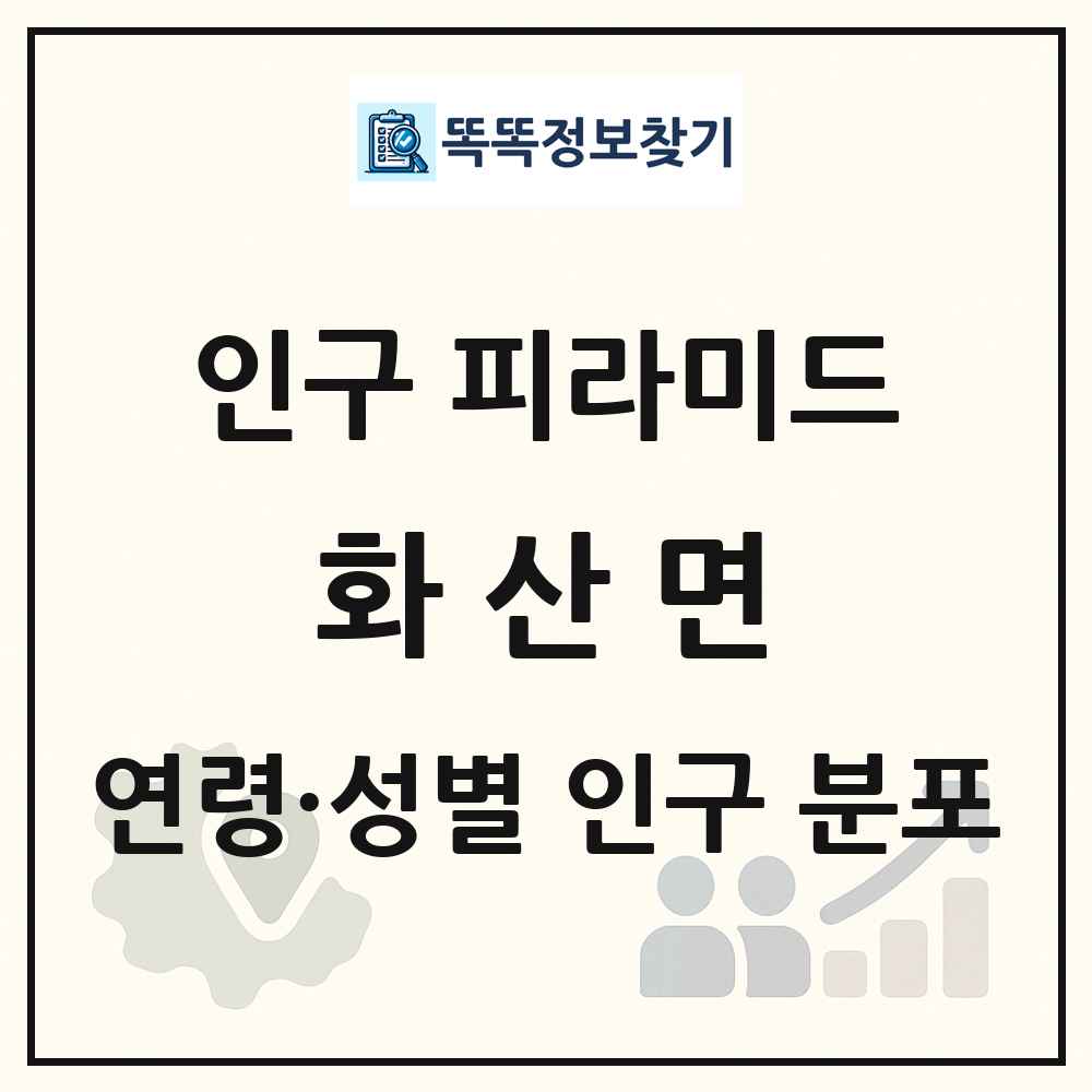 화산면 인구 피라미드 링크 그림